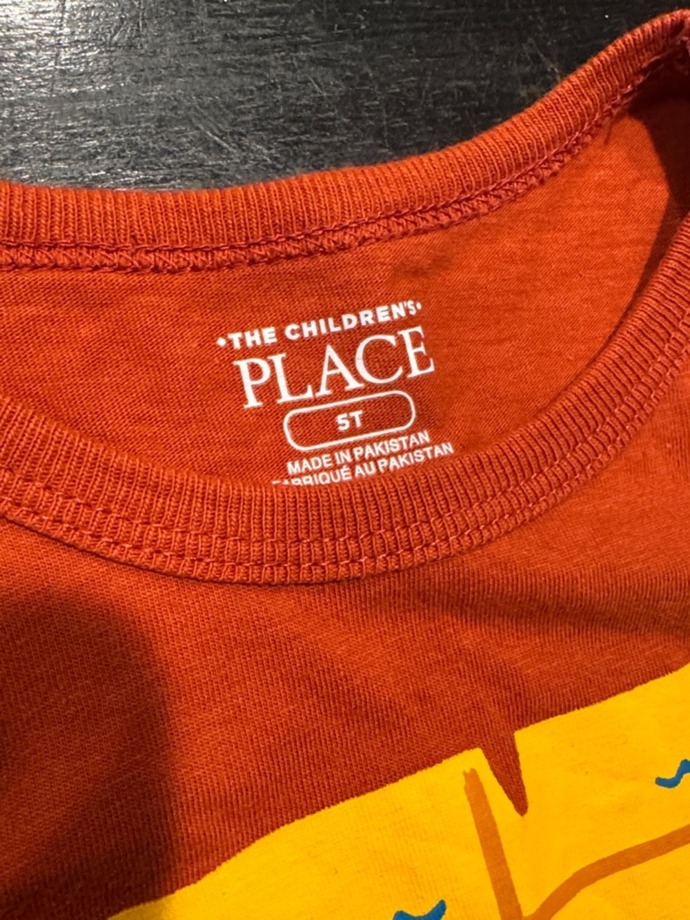 4/$15 The Children's Place Orange Short-Sleeve Pirate Map Tee - Picture 3 of 4